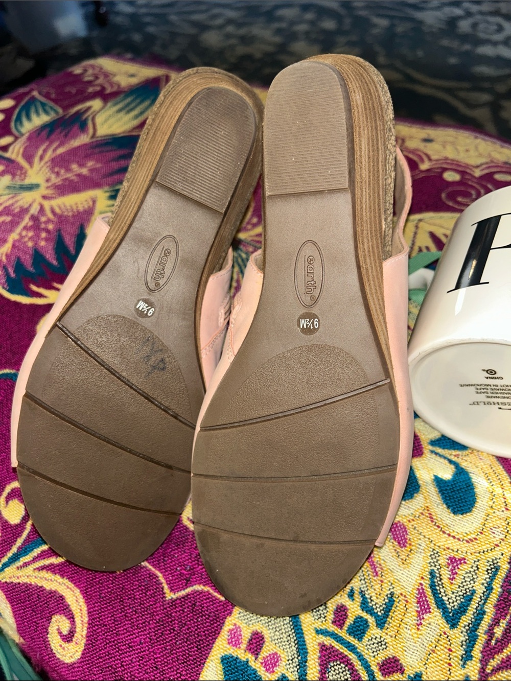 Earth pink wedge sandals - Picture 13 of 14